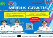 Jelang Hari Raya Pemkab Sidoarjo Buka Pendaftaran Mudik Gratis