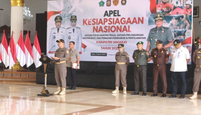 Bupati Subandi Pimpin Apel Kesiapsiagaan Nasional di Sidoarjo