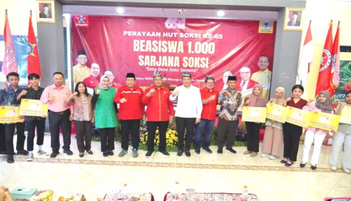 Bupati Subandi Apresiasi SOKSI Berikan 1000 Beasiswa Kuliah