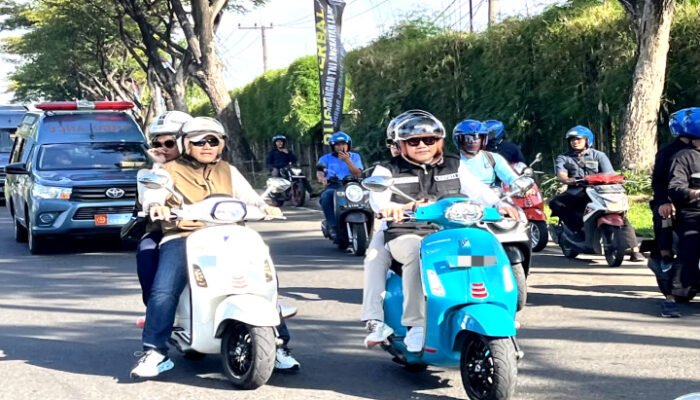 Bupati Sidoarjo Ikut Meriahkan Scooter Riding di Lanudal Juanda