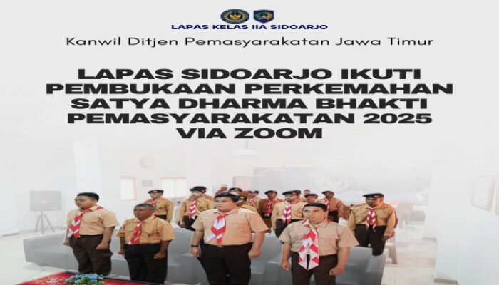 Lapas Sidoarjo Ikuti Pembukaan Perkemahan Satya Dharma Bhakti.