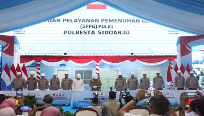 Kapolri Groundbreaking dan Resmikan SPPG Polresta Sidoarjo