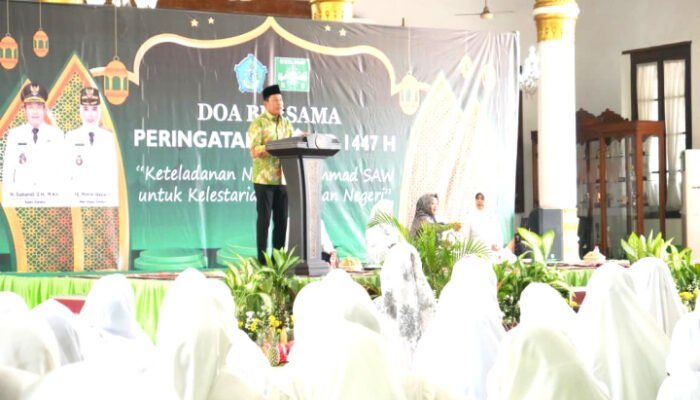 Peringati Maulid Nabi Bupati Subandi Bersama Muslimat NU
