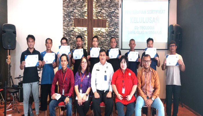 Wisuda D1 Teologi Bagi Narapidana Digelar Lapas Sidoarjo