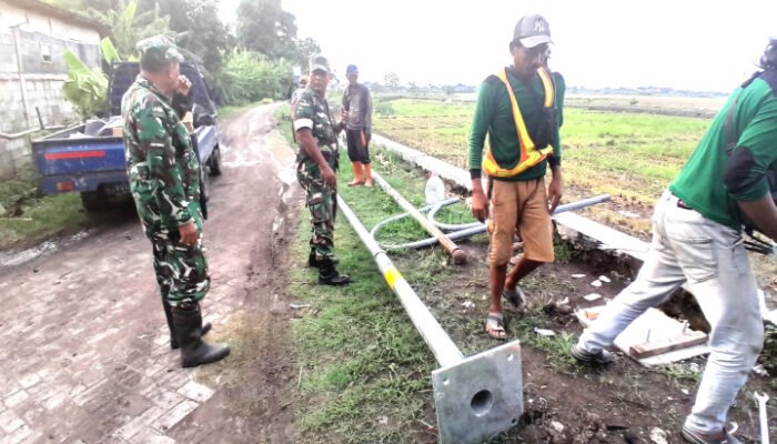 Tak Lagi Gelap, Desa Kini Terang Berkat TMMD Sidoarjo