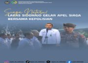 Lapas Sidoarjo Laksanakan Apel Siaga Nataru Bersama Kepolisian