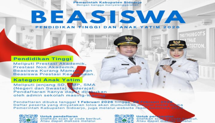 Tingkatkan SDM Pemkab Sidoarjo Luncurkan 4.000 Beasiswa 2026
