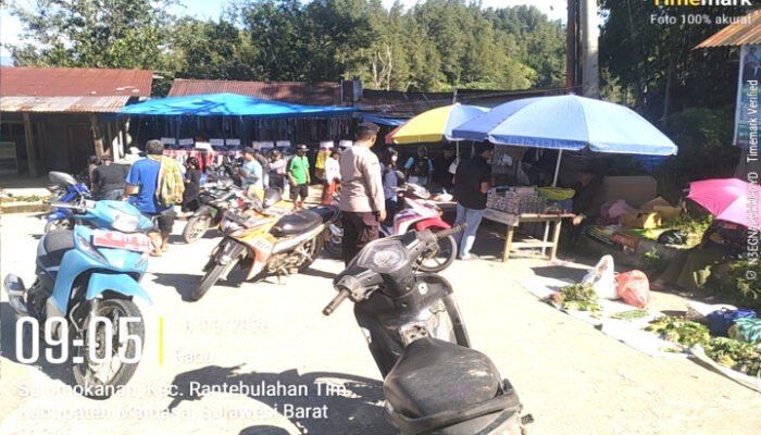 Demi Kenyamanan, Polsek Mambi Jaga Keamanan di Pasar