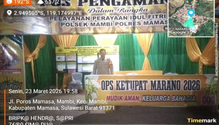 Polsek Mambi Siaga Malam, Situasi Berjalan Aman dan Kondusif