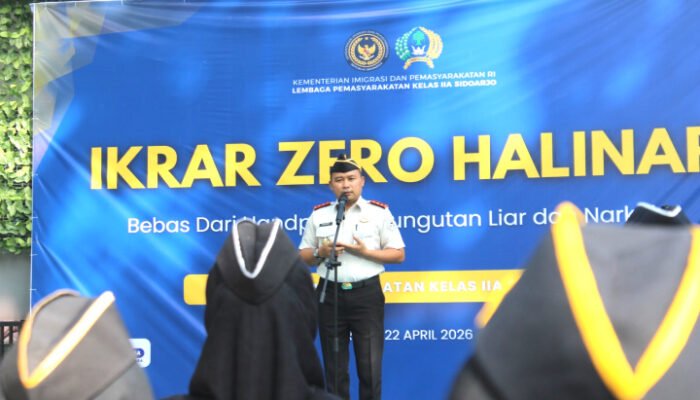 Bentuk Komitmen, Lapas Sidoarjo Gelar Apel Ikrar Zero Halinar