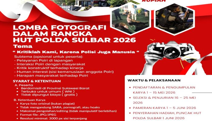 Polda Sulbar Gelar Lomba Fotografi, Dalam Tema Unik dan Menarik