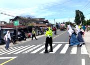 Keamanan di Jam Sibuk, Ditlantas Sulbar Aktif Berikan Pelayanan