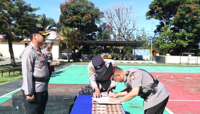 Upacara Sertijab Dipimipin Langsung Oleh Kapolres Mamasa