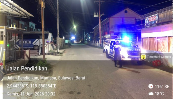 Hadirkan Rasa Aman, Satlantas Mamasa Gelar Patroli Malam