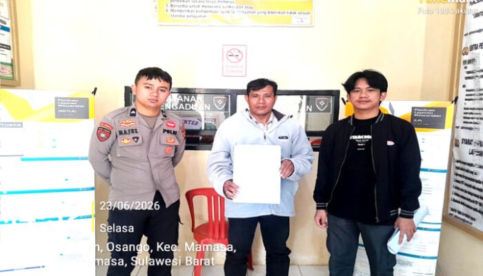 Cepat dan Tegas, SPKT Polres Mamasa Tangani Laporan Penipuan