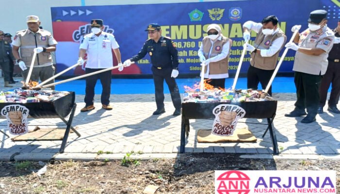 9.096.760 Batang Rokok Ilegal, Dimusnahkan Pemkab Sidoarjo